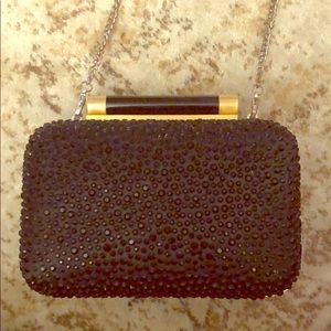 DVF clutch with beading and detachable strap